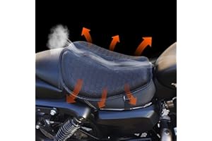 RIKMODY Motorcycle Seat Cushion,3D Honeycomb Comfort Mesh Air Motorcycle Seat Cushion,Universal Nonslip Motorbike Seat Cushion,Shock Absorption& Breathable Motorcycle Gel Seat Pad,Butt Protector for Long Ride