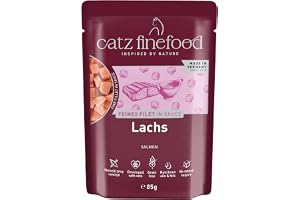 catz finefood lax fin filé vuxen kattmat våt spannmålsfri, utan sockertillsatser – med solrosolja för balanserad matsmältning