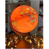 Lrs Store D&uuml;nya K&uuml;resi - Işıklı- Yerk&uuml;re Antik-Siyasi Dekoratif Eğitici Yer K&uuml;re Globe Ancient, 30 cm