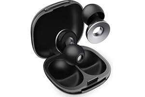 Measuki Tapones Oídos Ruido Dormir - Taponas 47dB SNR Máximo, Alivio Presión 15s, Ajuste Seguro para Dormir de Lado, Ronquidos y Viajes. Reutilizables con 8 Punta (XS/S/M/L) + Estuche