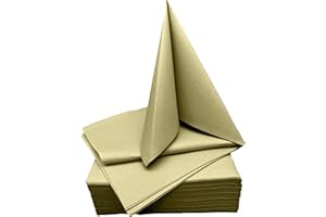 ‎STAUBPIRAT STAUBPIRAT Airlaid Servietten – 40 x 40 cm Dinner Serviette stoffähnlich - Gastro-Qualität - Tischdekoration für Geburtstag, Hochzeit, Feiern und Events - champagner