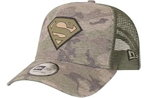 New Era A-Frame Adjustable Trucker Cap - Superman Wood camo