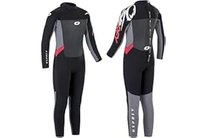Osprey | Kids 5mm Wetsuit, Full-Length Winter Kids Neoprene Surfing Bodyboarding Wetsuit, Origin, Red