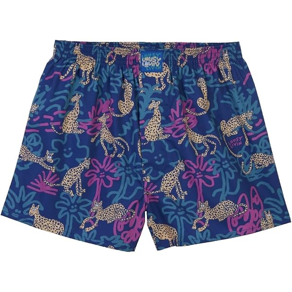 Boxer Lousy Livin Dinos - Per Uomo, In Cotone E Poliestere, Taglia S, Colore Rosa, Comodi E Elasticizzati In Vita