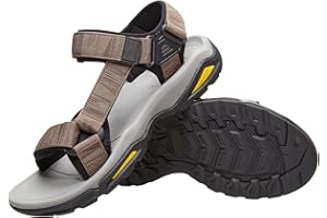 OutPro Sandalen Herren, Strandsandalen Herren,Sportsandalen Herren, rutschfest, bequem, leicht, verstellbar Klettverschluss, Sommer, Outdoor, Strand, Freizeit, Wandern