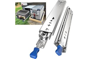 AOLISHENG Kraftiga lådskenor med lås, starka låsbara skenor, full förlängning, maxbelastning 110 kg, 600 mm, sidomontering, 1