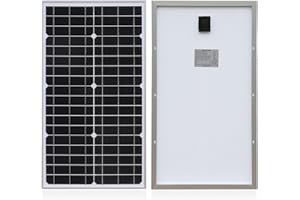 WUZECK 30W Glas Solarpanel Monokristallines Solarpanel 18V Solarmodul für 12V Batterien Balkon, Photovoltaik Panel Pv Modul für Flachdach Ziegeldach