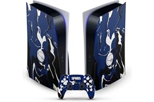 Head Case Designs Offizielle Tottenham Hotspur F.C. Marble Logo-Kunst Vinyl Frontplatte Haut Gaming Aufkleber Abziehbild kompatibel mit Sony Playstation 5 PS5 Disc Console & DualSense Controller