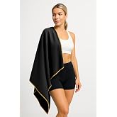 Unisex Mikrofiber Plaj Havlusu 80x130 cm Yumuşak Dokulu Deniz Banyo Sporcu Havlusu Large Boy (Siyah)