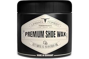 · URBAN FOREST · PREMIUM PRODUCTS Cire pour chaussures 250ml incolore avec cire d'abeille et huile d'avocat | soin du cuir des chaussures comme cire imperméabilisante | soin des chaussures et nettoyage des chaussures | URBAN FOREST