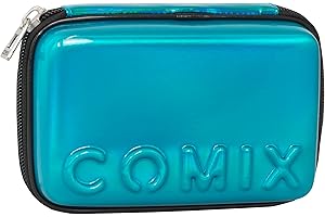 COMIX - Astuccio Scuola, Astuccio Maxi Zip per Bambini e Ragazzi, con Set Cancelleria Incluso, Cover Rigida con Maxi Logo in Rilievo e Tirazip in Metallo, 21 x 14,5h x 6,5 cm
