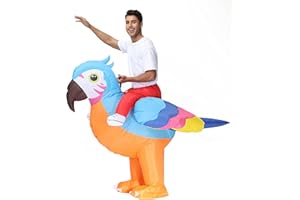FXICH Disfraz inflable de loro para adultos, disfraz de pájaro inflable de aire, divertido disfraz de fiesta para adultos, disfraz inflable de Halloween