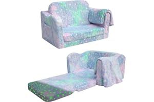 MeMoreCool Divano letto pieghevole per bambini, divano letto convertibile per bambini, sedia a sdraio, divano estraibile per stanza dei giochi, divano pieghevole per bambini per ragazze e ragazzi, si