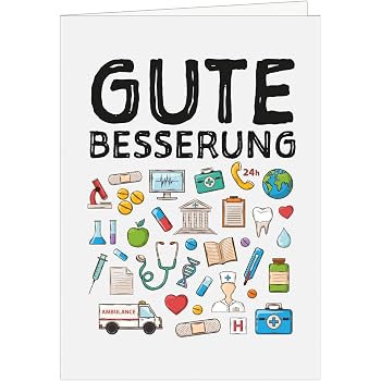 XXL Genesungskarte „Gute Besserung“ – DIN A4, Mit Herz Aus Blumen, Inkl. Umschlag, Maxi Format