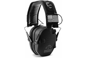 Walker's Earmuffs Razor Slim Manchon électronique Noir Mixte Adulte, Série Patriot-Black Patriot (Drapeau américain), Taille Unique