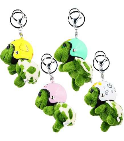 Promotech - Porte-clés Tortue Mignonne En Plastique Souple - Pendentif Vert Pour Enfants Et Adultes - Idée Cadeau Ludique Et Pratique - 6