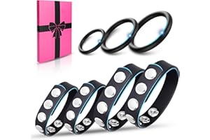 HAINUO Set de 7 anillos pene de silicona, sets de anillospene ajustables,anillos-penes para mejorar la erección masculina,con 4 anillospene ajustables y un set de 3 anillo escrotales,adecuado para hombres