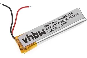 vhbw Batería Compatible con Jabra Sport Wireless+, Sport Wireless Plus Auriculares inalámbricos, Cascos (60 mAh, 3,7 V, Li-Poli)