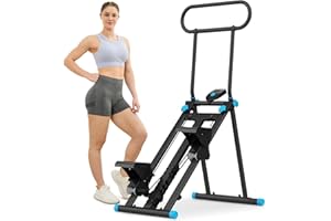 HXD-ERGO Stair Stepper with 6 Resistances, Foldable Stairmaster Machine for Home Gym Workout, 160kg Load-Bearing Capacity Cardio Stair Climber with Low Noise (Black with 6 resistances)