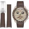 BONACE Watch Strap for Omega x Swatch MoonSwatch/Rolex Watch/SEIKO Watch 20mm,No Gap Rubber Omega X Swatch Moonswatch Speedmaster Watch Replacement Strap 20mm