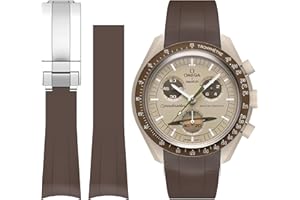 Stanchev Cinturino in silicone senza spazi per Omega x Swatch MoonSwatch/Rolex Watch/SEIKO Watch, cinturino di ricambio per orologio Omega x Swatch MoonSwatch Speedmaster da 20mm