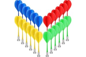Gejoy 24 Pieces Magnetic Darts Plastic Darts Replacement Dart Game Safety Darts for Magnet Dartboard for Boys Girls and Adults Target Game Toys Christmas Party Favors