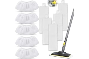 ZHYLUO Mikrofaser-Tuchset Waschbar 10 Stück Mikrofaser-Tuchset Kompatibel für Kärcher Dampfreiniger EasyFix SC 2, SC 3, SC 4, SC 5,Ersatztücher Zubehör