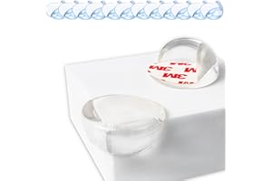 YOUR DAY MATE Protector Esquinas de Mesa, 12 pzs, Transparente, Forma Redonda, con Adhesivo Especial, Protección de Bordes y Esquinas, Protector de Muebles para bebés, Protecciones Niños para Bordes y Esquinas