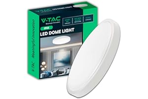 V-TAC Plafoniera LED Soffitto Rotonda 24W - Luce Naturale 4000K - Lampada Lamapdario LED Satinata per Casa, Soggiorno, Camerda da Letto, Ufficio - 2500 Lumen - IP44 - Diametro 295 mm