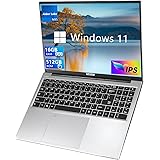 FUNYET 16 pollici PC Portatile, Notebook Full HD IPS Display 16GB RAM 512GB SSD Windows 11 Pro Laptop, 5000mAh, Mini HDMI, US