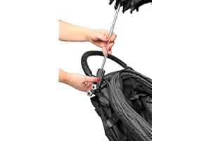 JICACLICK Porta Sombrillas Universal, Portasombrilla con Muelle (20 cm), Silla de Ruedas, carro de Golf, Soporte Sombrillas, Sujeta Sombrillas carro de bebé, Sillas de Playa, Soporte sombrilla bebé (estándar)