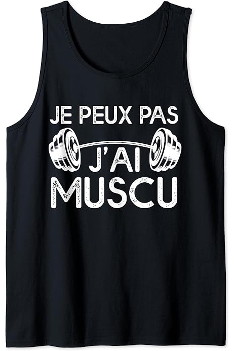 Débardeur Humour Homme 'Muscles En Cours' - 100% Coton, Pour Sport, Fitness, Cadeau Drôle Musculation