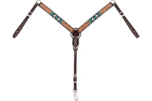 Weaver Leather Turquoise Cross Turquoise Beaded Pony Breast Collar