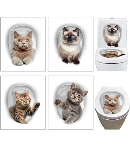 Autocollant WC Écureuil 3D - Déco Toilette Animale Amovible En PVC 29x35 Cm