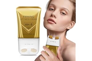 BAOXIAOBEN AH-8 Neck Firming Cream,Firming Neck Cream with Roller for Sagging & Tighten, Reduces Wrinkles, Moisturizing Skin, Improves Elasticity, Cosmetic Skin Care Repair (Gold, 120g)