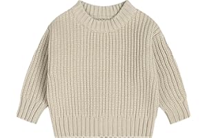 SRTUMEY Kids Baby Sweater Knit Jumper Clearance Toddler Long Sleeve Crew Neck Solid Knit Sweater Winter Clothes for Girls and Boys Baby Tops Clothes Sweater Boys Large