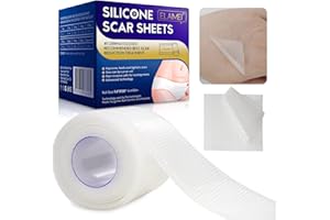 IFUDOIT Silicone Scar Sheets, Medical Grade Soft Transparent Silicone Scar Tape Roll (3 Meters), Reusable Scar Silicone Strips, Professional Scar Removal Sheets for C-Section, Surgery, Burn, Keloid, Acne et
