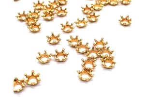 Super Idee 100 kleine goldene Kronen Tischdeko Streudeko Mini Deko Teile Streuteile als Symbol für Macht Erfolg Ziele Glück für Geburtstag Hochzeit Taufe Kommunion zum Verzieren von Geschenken