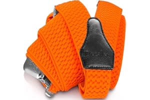 Decalen Bretelles Homme Larges Réglable Élastique Extra Fort 3 Clips en forme Y