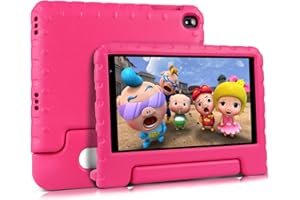 FACETEL Tablet Bambini 8 Pollici Android Tablet Tablet Per Bambini con WiFi, Istruzione Giochi Software Bambini Preinstallato (iWAWA), Controllo Parentale, Bluetooth - Rosa