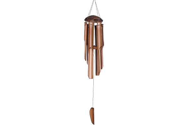 90cm Grand Carillon sonore Feng Shui Jardin Résistant aux intempéries Bambou Noix de Coco