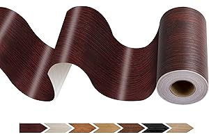 JUNART Ruban de réparation de grain de bois (10 cm × 1000 cm), ruban adhésif de réparation pour tables, plinthes, portes, fenêtres et sols avec grattoir en plastique (palissandre rouge)