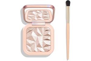 KYDA Face Highlighter Palette, Face Illuminator Glow Palette, Pearl Shimmer Smooth Baked Powder, Lightweight High Pigmented Highlighter Makeup (DAWN GLOW)