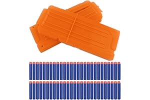 Yosoo 2Pcs Chargeurs Applicant aux pétoires Chargeur Rapide + 60PCS fléchettes Jeux Jouet pour Nerf N-Strike Elite