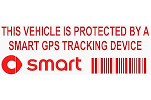 Platinum Place 5 x PPSMARTGPSRED Fensteraufkleber mit Aufschrift "GPS Red on Clear Tracking Device Security", 87 x 30 mm, Auto-Alarm-Tracker.