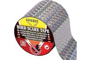 GIVERNY Wstążka Odstraszająca Ptaki 50m, Odstraszacz Ptaków Pest Control, Outdoor Pigeon Scarer Device, Ptak Scarecrow Scarers Tape Devices for Garden