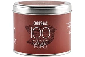 Cortegas Cacao Puro - 100% Kakaopulver für hochwertige Trinkschokolade ohne Zucker - Direct Trade - Feinster Kakao aus der Dominikanischen Republik - Dunkle Schokolade - Edelbitter (200g)