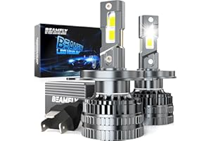 BEAMFLY H4 HB2 9003 LED Lampadine Auto 130W 28000LM 6000K Canbus, Biluce Lampadine Fari Auto o Moto, Alta Potenza Tubo di Rame Spesso, LED Lampada Luci, 2 pezzi