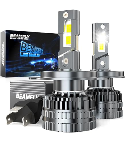 Ampoules LED H4 160W 38000LM - 30 Puces CSP, 6500K Blanc Froid, Compatibles CANbus, Faisceau Halogène 1:1