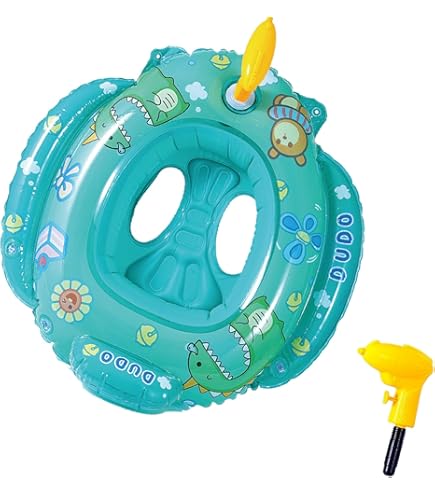 AOUVT Kinder Schwimmring Mit Sonnendach - Blauer Schwimmring Für 3-36 Monate